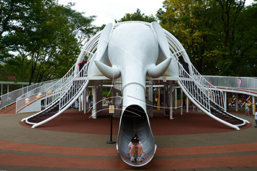 Kids elephant-themed slide