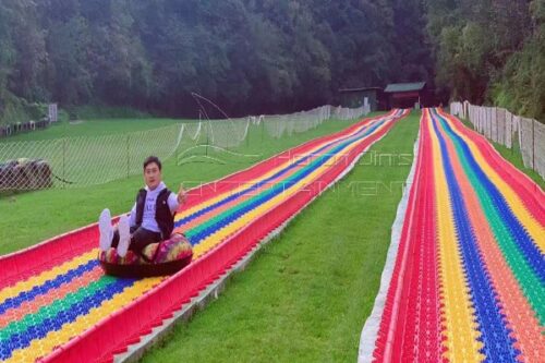 snow dry rainbow slide for children