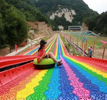 Park rainbow slide..