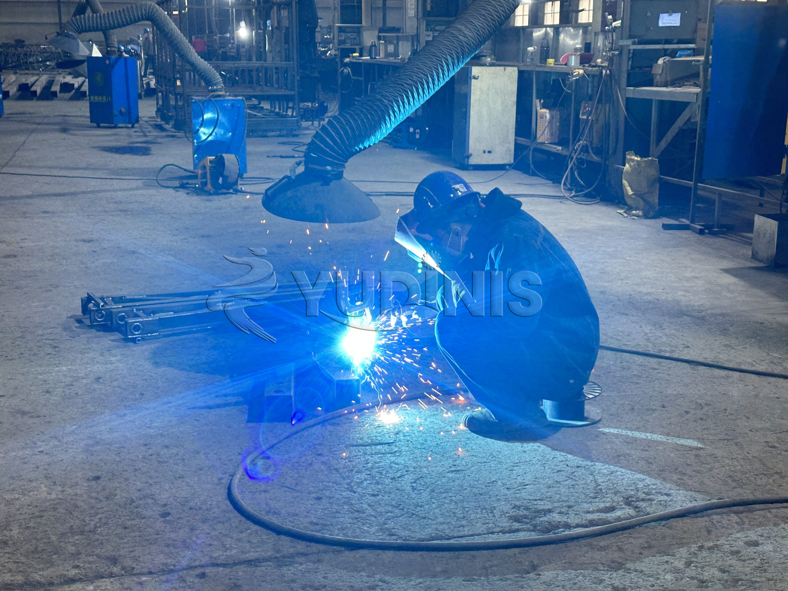 Amusement equipment welding