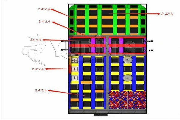 trampoline park design and installation