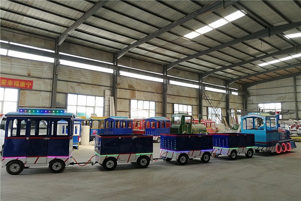theme park trackless train ride