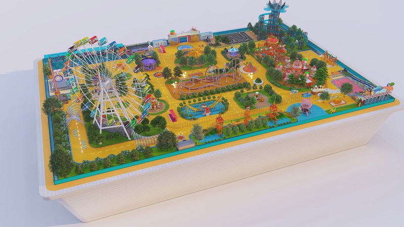3D family amusement park drawings
