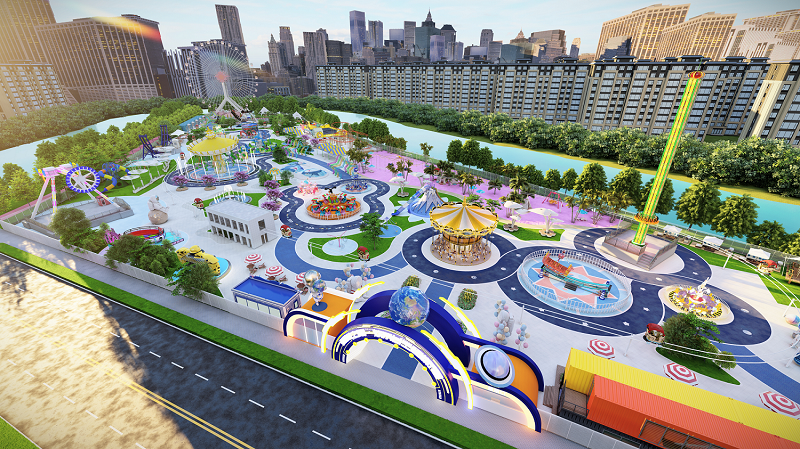 5000 square meter outdoor amusement park