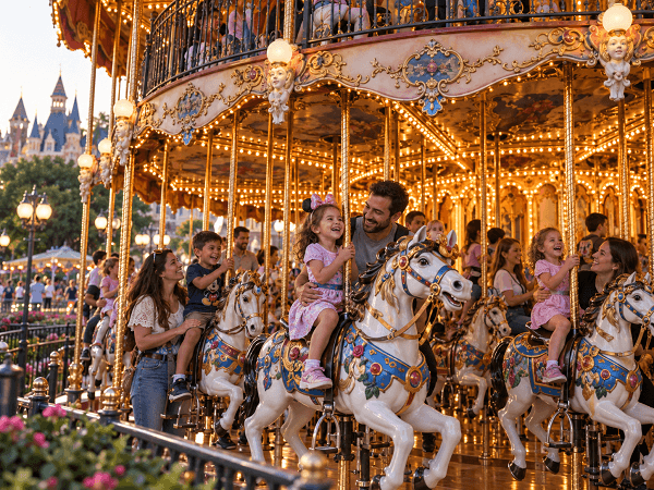 92 seat double decker carousel for theme park