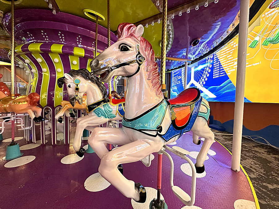 Fibreglass carousel horse being finished