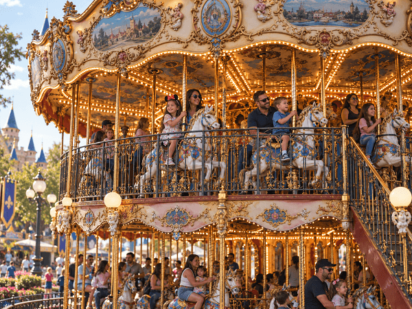 double decker carousel for large amusement park